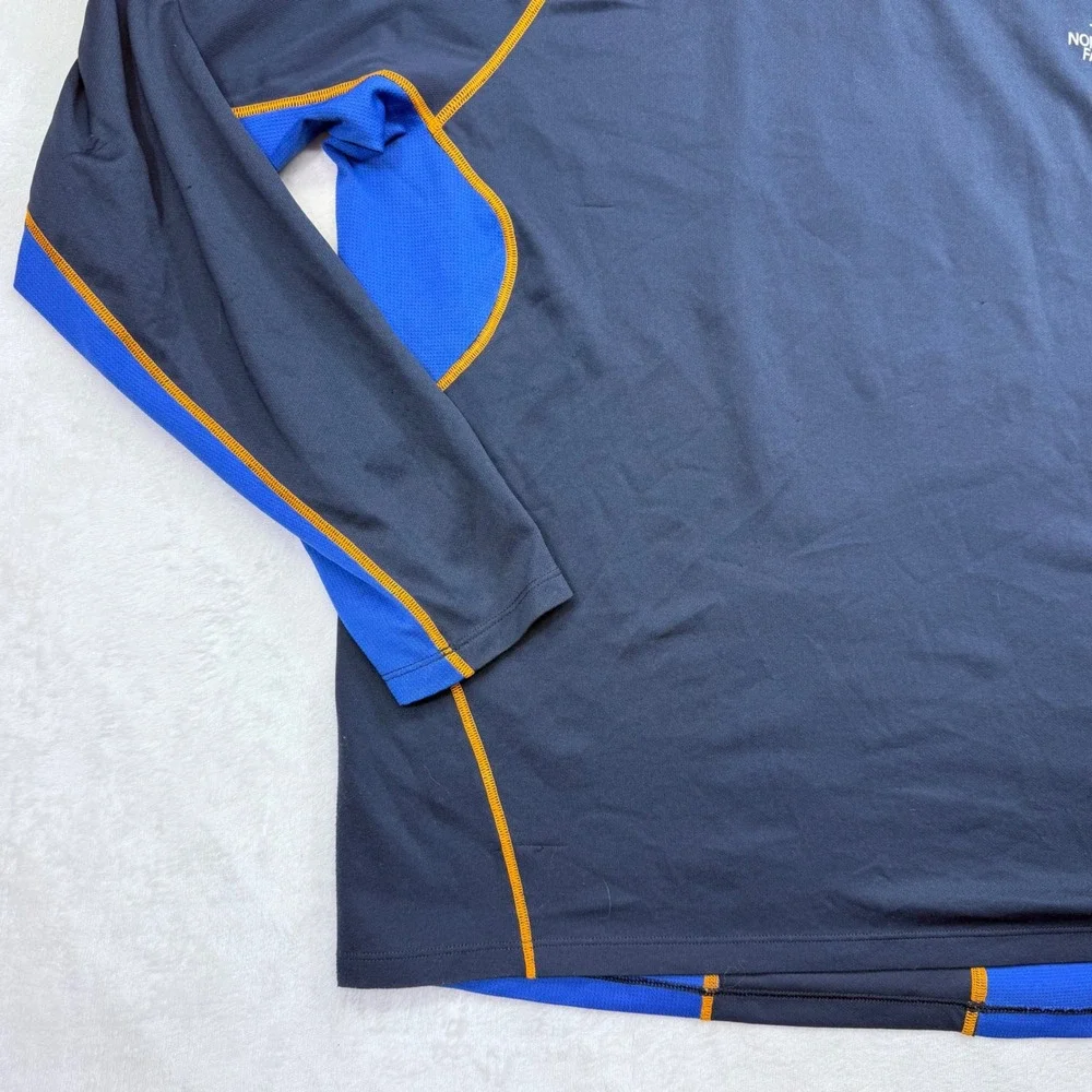 The North Face FlashDry Mens XL Blue Training Shirt Long Sleeve Performance Top